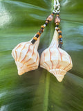 Tigers eye and bronze bead lightning whelk