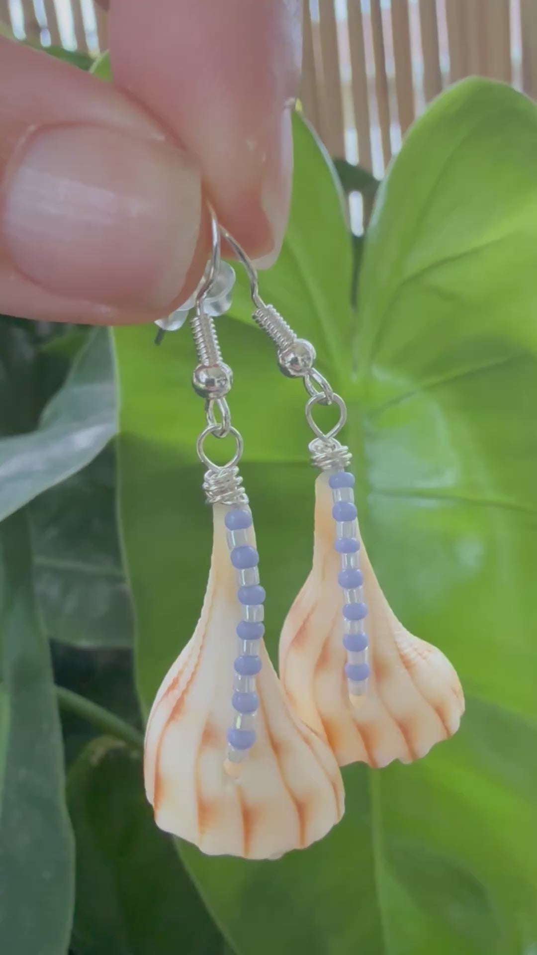 Lighting whelk earrings